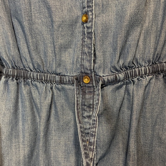 Abercrombie & Fitch- Chambray Utility Full Button Up Belted Dress- Size L TALL - Picture 6 of 8